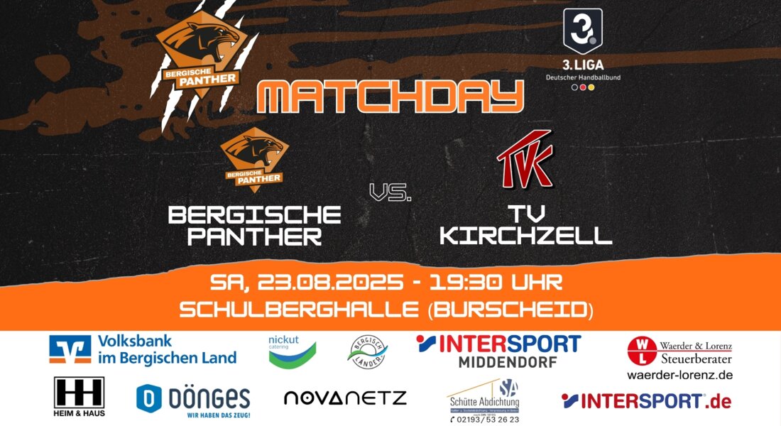 Saisonstart in Liga 3: Panther treffen zum Auftakt auf den TV Kirchzell!