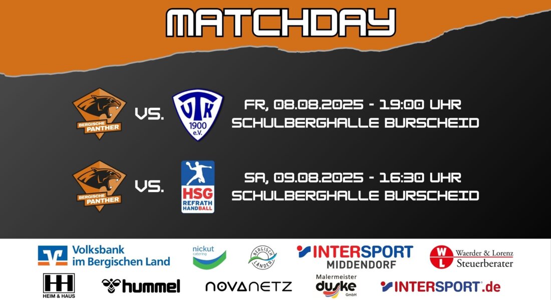 Matchday: Zwei spannende Testspiele wartet auf die 1. Herren